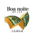 国産かぼちゃ 【ポルトガル語】（個別スタンプ：3）