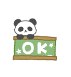 ゆらゆら動くパンダ⭐️オシャレドット柄⭐️（個別スタンプ：4）