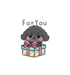 クレヨン画トイプー ブラック（日常会話）（個別スタンプ：26）