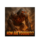 アンデットゴリラ【絶叫パワー】（個別スタンプ：28）