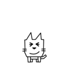 角張った猫のスタンプ2（個別スタンプ：3）