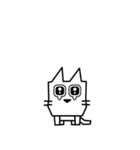 角張った猫のスタンプ2（個別スタンプ：4）