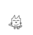 角張った猫のスタンプ2（個別スタンプ：5）