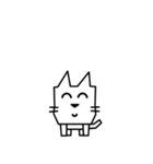 角張った猫のスタンプ2（個別スタンプ：8）