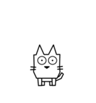 角張った猫のスタンプ2（個別スタンプ：9）