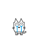 角張った猫のスタンプ2（個別スタンプ：11）
