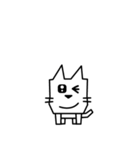 角張った猫のスタンプ2（個別スタンプ：18）