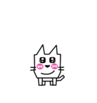 角張った猫のスタンプ2（個別スタンプ：19）