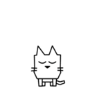 角張った猫のスタンプ2（個別スタンプ：21）