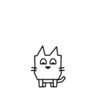角張った猫のスタンプ2（個別スタンプ：28）
