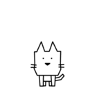 角張った猫のスタンプ2（個別スタンプ：34）