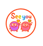 カラフルモンスター♡一年中使えるハンコ（個別スタンプ：28）