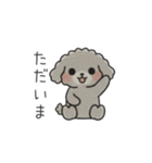 クレヨン画トイプー グレー（日常会話）（個別スタンプ：10）