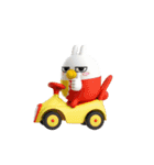 動く 3D擦れうさぎJr.（個別スタンプ：3）