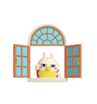 動く 3D擦れうさぎJr.（個別スタンプ：21）