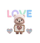 動く！ニットが可愛い こぐま達 日常 冬（個別スタンプ：14）