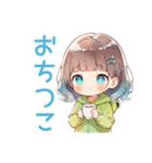 蛙フードパーカーの女の子★癒し（個別スタンプ：16）