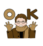 毎年使える冬スタンプ ♡ 男性用（個別スタンプ：6）