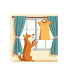 柴犬の新日常5（個別スタンプ：6）