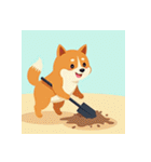 柴犬の新日常5（個別スタンプ：21）