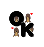 激しく尻尾をふるイヌ【でか文字篇】（個別スタンプ：2）