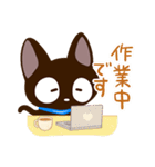 やさしいクロネコ☆色鉛筆飾り（個別スタンプ：9）