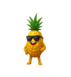 爆笑★3Dフルーツのコミカルスタンプ（個別スタンプ：16）