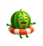 爆笑★3Dフルーツのコミカルスタンプ（個別スタンプ：18）