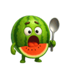 爆笑★3Dフルーツのコミカルスタンプ（個別スタンプ：22）