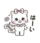 ネコリボン 9（秋冬・挨拶と思いやり）（個別スタンプ：3）