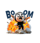 動く！黒タイツマン3D-2【現場仕事】（個別スタンプ：24）