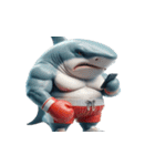 ボクシングサメは今日も暴走中（個別スタンプ：1）