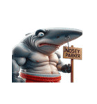 ボクシングサメは今日も暴走中（個別スタンプ：4）