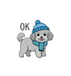 冬に使えるトイプードル（季節+日常会話）（個別スタンプ：4）