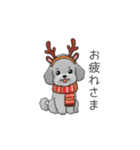 冬に使えるトイプードル（季節+日常会話）（個別スタンプ：6）