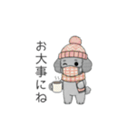 冬に使えるトイプードル（季節+日常会話）（個別スタンプ：28）
