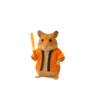 推し活ハムさん(オレンジ担)（個別スタンプ：24）