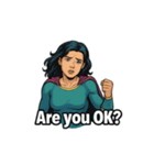 スーパーガールの英語フレーズ（個別スタンプ：15）