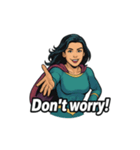 スーパーガールの英語フレーズ（個別スタンプ：17）