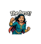 スーパーガールの英語フレーズ（個別スタンプ：26）