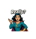 スーパーガールの英語フレーズ（個別スタンプ：28）
