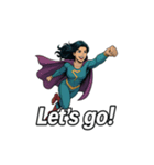 スーパーガールの英語フレーズ（個別スタンプ：35）