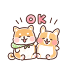 まるまるコーギーところころ柴犬（個別スタンプ：4）