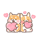 まるまるコーギーところころ柴犬（個別スタンプ：13）