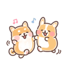 まるまるコーギーところころ柴犬（個別スタンプ：21）