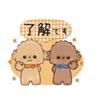 背景が動く♡ふわもこトイプー♡ココ＆メル（個別スタンプ：5）