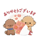 背景が動く♡ふわもこトイプー♡ココ＆メル（個別スタンプ：7）