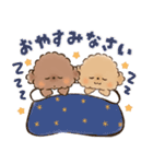 背景が動く♡ふわもこトイプー♡ココ＆メル（個別スタンプ：23）