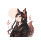 和風狐の妖怪スタンプ〜日常表情〜（個別スタンプ：1）