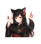 和風狐の妖怪スタンプ〜日常表情〜（個別スタンプ：5）